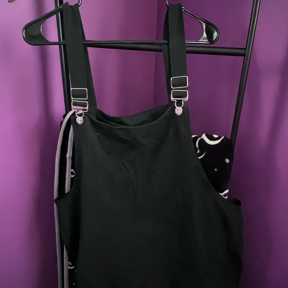 Black Linen Romper with pockets